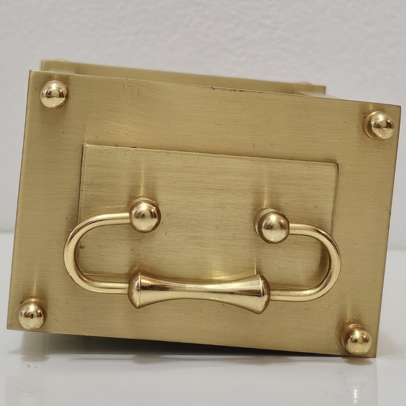 Alfred Sung Gold Table Clock with Handle - Picture 2 of 16